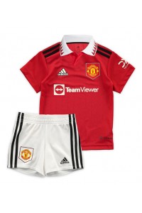 Manchester United Babyklær Hjemme Fotballdrakt til barn 2022-23 Korte ermer (+ Korte bukser)
